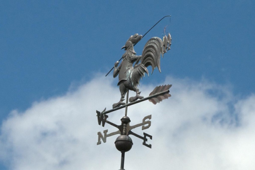 Rooster Gone Fishing Weathervane