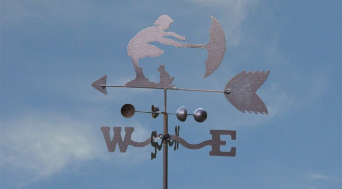 Girl With Umbrella Weathervane