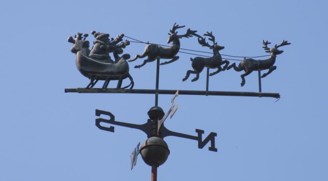 Santa Sleigh Weathervane